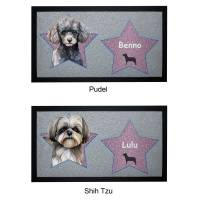 Hunde Napfunterlage mit Name 44x25 Sterne - Walk of Hund Futtermatte personalisiert Bild 6