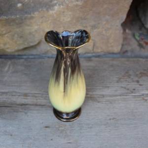 BAY Vase 537 / 17 Laufglasur Keramik Goldrand 30er 40er Jahre Germany Art Deco Bild 4