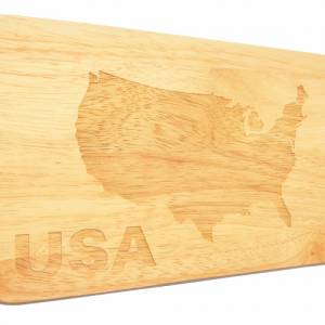 Frühstücksbrett USA Amerika Gravur Brotbrett Holz Vereinigte Staaten Bild 1