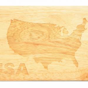 Frühstücksbrett USA Amerika Gravur Brotbrett Holz Vereinigte Staaten Bild 4