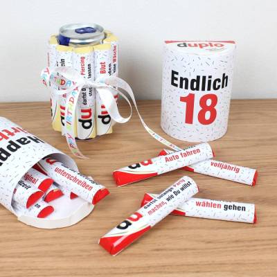 SOFORT DOWNLOAD - Duplo Endlich 18 Geburtstag Geschenk