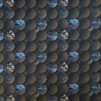♕ Schwarz-blauer Jersey Kugeln Marmor 50 x 150 cm Nähen Elastisch ♕ Bild 3
