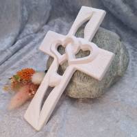 Kreuz aus Keraflott, Konfirmation, Kommunion, Taufe, Geburt, Deko, Geschenk Bild 2