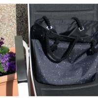 Shopper Einkaufstasche abwaschbar *Schwarz mit Farbsprenkeln* Bild 2