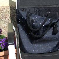 Shopper Einkaufstasche abwaschbar *Schwarz mit Farbsprenkeln* Bild 4