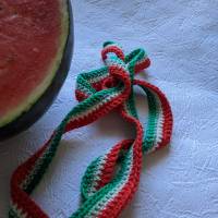 Gehäkeltes Schneckenband "Melon" für kleine Hände Bild 2