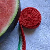 Gehäkeltes Schneckenband "Melon" für kleine Hände Bild 4