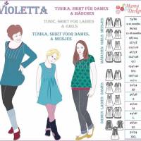 "VIOLETTA" Tunika Shirt Schnittmuster  E-Book von Mamu-Design Bild 1