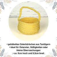 Osterkörbchen mit Henkel | Ostern | Osternest | Häkelkorb | Osterkorb Bild 3