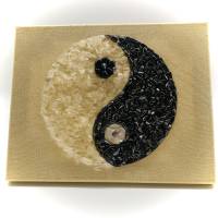 Yin und Yang Bild mit Bergkristall und Hämatit Bild 5