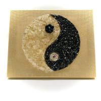 Yin und Yang Bild mit Bergkristall und Hämatit Bild 6