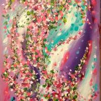 BLÜTENRAUSCH - florales, abstraktes Gemälde auf Leinwand von Christiane Schwarz Bild 10