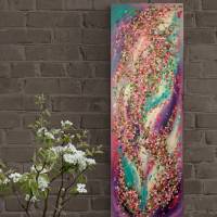 BLÜTENRAUSCH - florales, abstraktes Gemälde auf Leinwand von Christiane Schwarz Bild 2