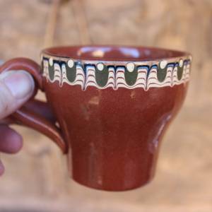 13 tlg. Kaffee Tee Service Pfauenauge bulgarische Majolika Keramik 60er 70er Jahre Bild 3