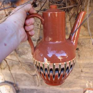 13 tlg. Kaffee Tee Service Pfauenauge bulgarische Majolika Keramik 60er 70er Jahre Bild 6