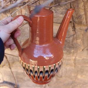 13 tlg. Kaffee Tee Service Pfauenauge bulgarische Majolika Keramik 60er 70er Jahre Bild 7