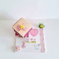 Taufe, Geburt, niedliches Geldgeschenk mit rosa Elefant Geschenkbox Bild 5