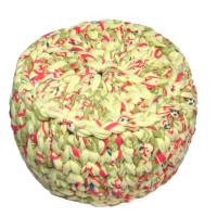 Utensilo Geschenkkorb Aufbewahrungskorb *Zartgelb Bunt* mit Rüschenblume Textilgarn Bild 4
