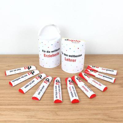 AUFKLEBER SET - Duplo Danke Abschiedsgeschenk Lehrer Lehrerin