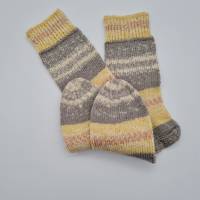 Gestrickte Socken in Beige Gelb, Gr. 38/39, handgestrickt, la piccola Antonella Bild 3
