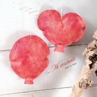 Herzballon Dekoballons rot personalisierbar handgemacht Bild 1