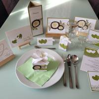 Hochzeits-Papeterie, Einladung, Dankes-Karten, Gastgeschenk, Tischkarten, Menükarten, Stampin up Bild 1