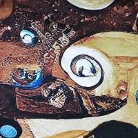 ♕ Jersey Panel Gustv Klimt Jugendstil Stenzo Digital 200x150 cm Der Kuss Sepia ♕ Bild 4