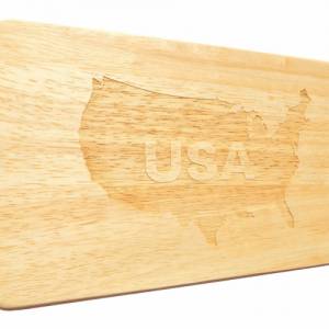 Brotbrett USA Amerika Frühstücksbrett Gravur Holz Vereinigte Staaten von Amerika Bild 1