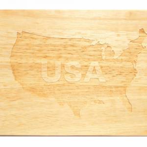 Brotbrett USA Amerika Frühstücksbrett Gravur Holz Vereinigte Staaten von Amerika Bild 2