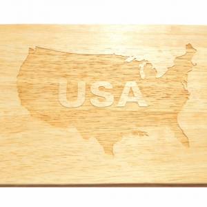 Brotbrett USA Amerika Frühstücksbrett Gravur Holz Vereinigte Staaten von Amerika Bild 4