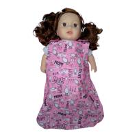Entzückender rosa Puppenschlafsack für 43cm Puppen Bild 1