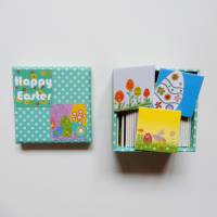 Handmade Legespiel Frohe Ostern Osterhasen und Ostereier mit 24 Paare 48 Karten in einer schönen Schachtel Bild 1
