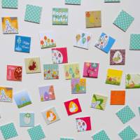 Handmade Legespiel Frohe Ostern Osterhasen und Ostereier mit 24 Paare 48 Karten in einer schönen Schachtel Bild 2