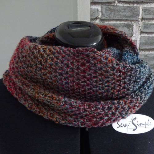 DIY-Strickset Loopschal/Strickset Rundschal/Wollpaket/Biobaumwolle/Farbverlaufsgarn