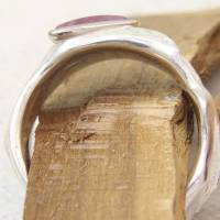 Ungewöhnlicher Ring aus Silber mit strukturierter Oberfläche Bild 6