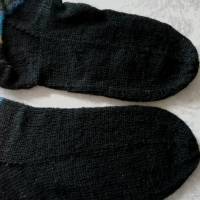 Herren Sneaker Socken handgestrickt, Größe 44/45, Stricksocken, Wollsocken große Größe Bild 2