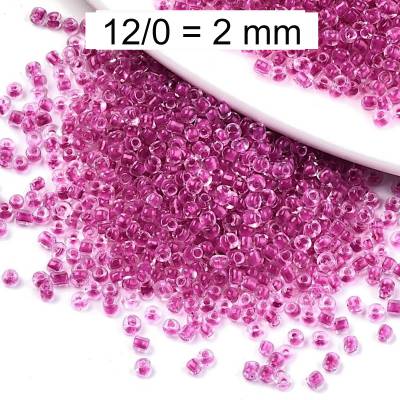 Rocailles - Perlen - inside color kamelie - ca. 2mm - Glas