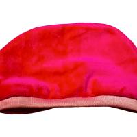 Kuscheliger handmade Puppenschal mit passenden Plüschhandschuhen und Mütze - in Pink! Bild 4