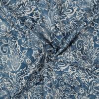 Viskosegewebe, handgebatikt, jeansblau-weiß, 140 cm breit, Meterware, Preis pro 0,5 lfdm Bild 2