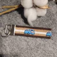 Schlüsselanhänger aus Gurtband Braun Bild 1
