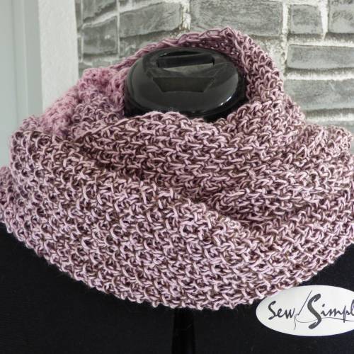 DIY-Strickset Loopschal/DIY-Kit Rundschal/Wollset/Wolle/Biobaumwolle/Farbverlaufsgarn