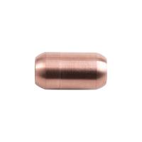 Edelstahl Magnetverschluss Rosegold 19x10mm (ID 6mm) gebürstet für rundes Leder und Bänder Bild 2