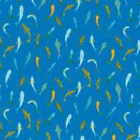 Westfalenstoffe Junge Linie blau Fische 100% Baumwolle Webware Druckstoff Bild 1