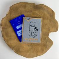 Impfpasshülle mit Katzenmotiv - Filzhülle für EU-Heimtierausweis Katze - Geschenk für Katzenbesitzer Bild 5