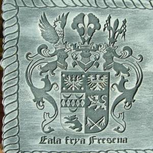 Schild Wappen Friesland Lever dood as Slaav Gravur Türschild plattdeutsch handbemalt Bild 3