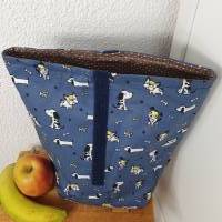 Lunchbag Lunchbeutel Lunchbox Essenbeutel Vesperbeutel nachhaltig Wetbag wiederverwendbar blau Hunde Bild 3