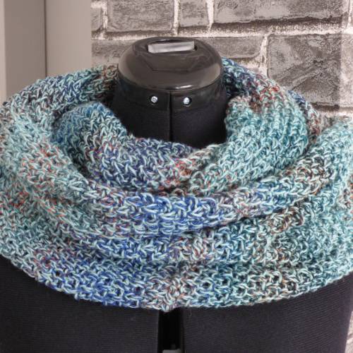 DIY-Strickset Loopschal/Wollpaket/DIY-Set/Farbverlaufsgarn/Biobaumwolle/Strickanleitung