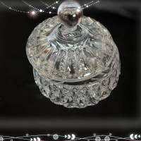 Kristallglas Dose mit Deckel Bild 1