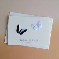 Origami Hochzeitskarte Brautpaar Schmetterlinge Bild 1