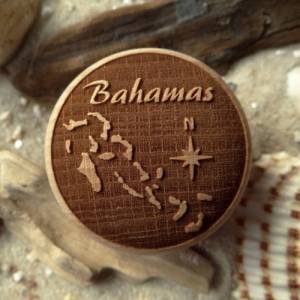 Möbelknauf Bahamas Möbelknopf Gravur Buche oder weiß lackiert Möbelknopf inkl. Schraube Bild 2